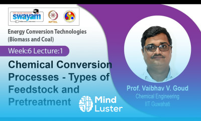 Lec 24 Chemical Conversion Processes Types of Feedstock and Pretreatment