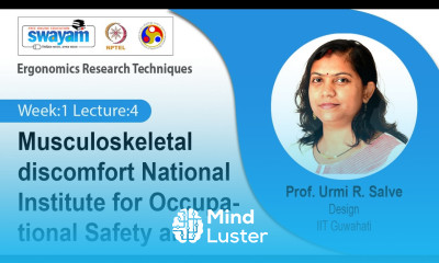 Lec 4 Musculoskeletal discomfort National Institute for Occupational Safety and Health NIOSH