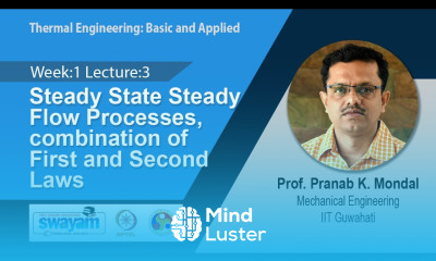 Lec 3 Steady State Steady Flow Processes combination of First and Second Laws