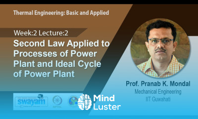 Lec 8 Second Law Applied to Processes of Power Plant and Ideal Cycle of Power Plant