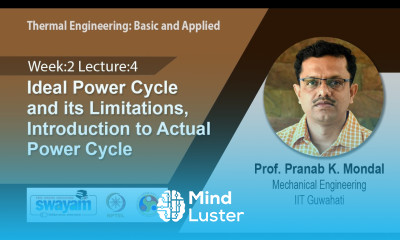 Lec 10 Ideal Power Cycle and its Limitations Introduction to Actual Power Cycle