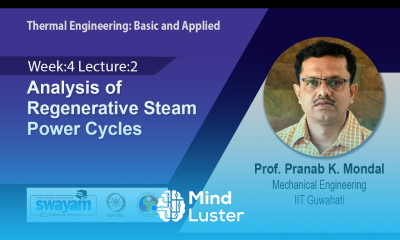 Lec 16 Analysis of Regenerative Steam Power Cycles
