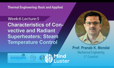 Lec 26 Characteristics of Convective and Radiant Superheaters Steam Temperature Control
