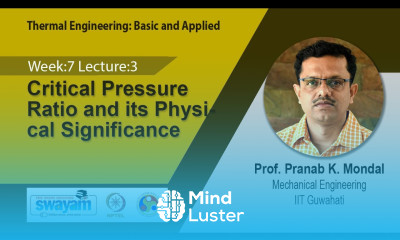 Lec 31 Critical Pressure Ratio and its Physical Significance