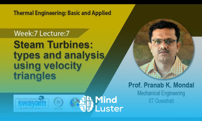 Lec 35 Steam Turbines types and analysis using velocity triangles