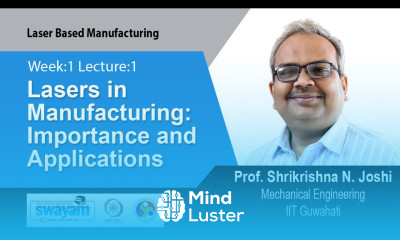 Lec 1 Lasers in Manufacturing Importance and Applications