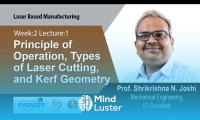 Lec 4 Principle of Operation Types of Laser Cutting and Kerf Geometry