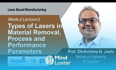 Lec 5 Types of Lasers in Material Removal Process and Performance Parameters