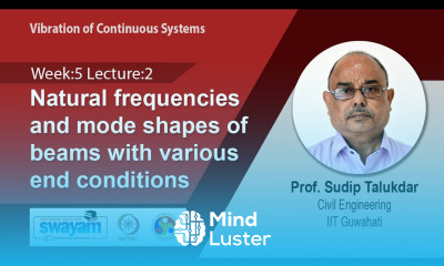Lec 17 Natural frequencies and mode shapes of beams with various end conditions