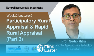 Lec 13 Participatory Rural Appraisal Rapid Rural Appraisal Part 3