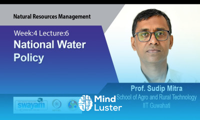 Lec 25 National Water Policy