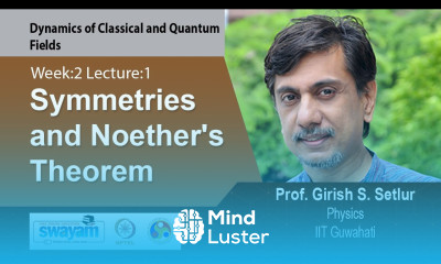 Lec 6 Symmetries and Noether s Theorem