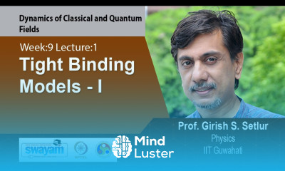 Lec 36 Tight Binding Models I