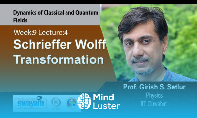 Lec 39 Schrieffer Wolff Transformation