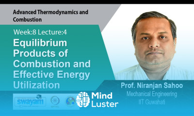Lec 22 Equilibrium Products of Combustion and Effective Energy Utilization