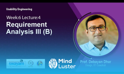 Lec 23 Requirement Analysis III B