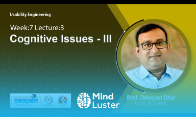 Lec 27 Cognitive Issues III