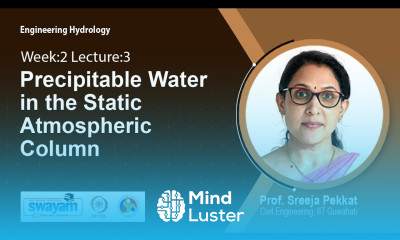 Lec 11 Precipitable Water in the Static Atmospheric Column