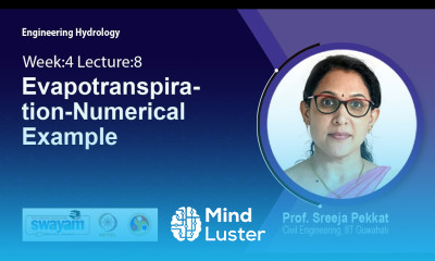 Lec 30 Evapotranspiration Numerical Example