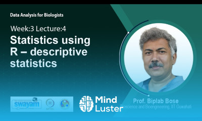 Lec 17 Statistics using R – descriptive statistics