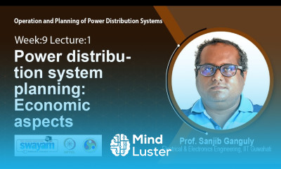 Lec 24 Power distribution system planning Economic aspects