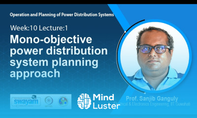 Lec 26 Mono objective power distribution system planning approach