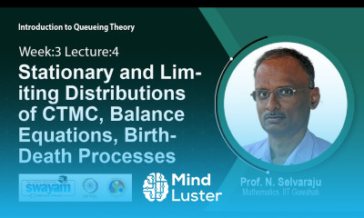 Lec 12 Stationary and Limiting Distributions of CTMC Balance Equations Birth Death Processes