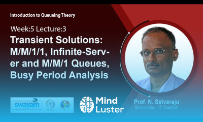 Lec 19 Transient Solutions M M 1 1 Infinite Server and M M 1 Queues Busy Period Analysis