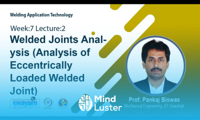 Lec 22 Welded Joints Analysis Analysis of Eccentrically Loaded Welded Joint