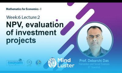 Lec 15 NPV evaluation of investment projects