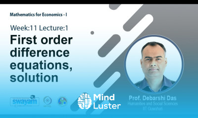 Lec 29 First order difference equations solution