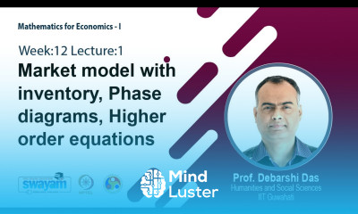 Lec 31 Market model with inventory Phase diagrams Higher order equations