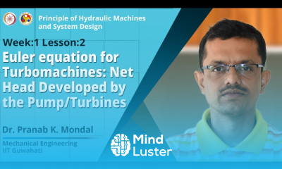 Lec 2 Euler equation for turbomachines net head developed by the pump turbines