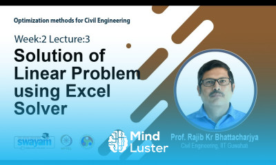 Lec 6 Solution of Linear Problem using Excel Solver