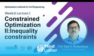 Lec 14 Constrained Optimization II Inequality constraints