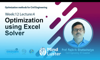 Lec 36 Optimization using Excel Solver