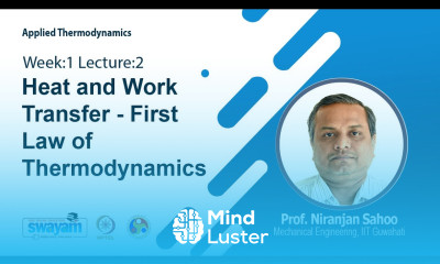 Lec 2 Heat and Work Transfer First Law of Thermodynamics