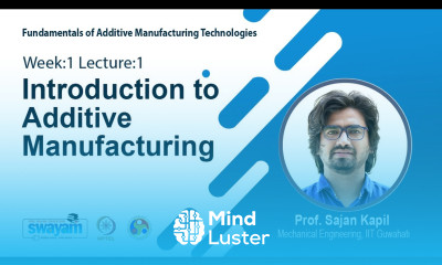 Lec 1 Introduction to Additive Manufacturing