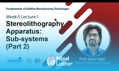 Lec 12 Stereolithography Apparatus Sub systems Part 2