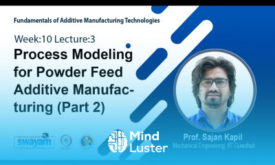 Lec 28 Process Modeling for Powder Feed Additive Manufacturing Part 2