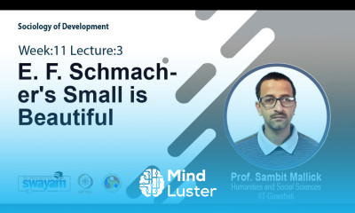 Lec 27 E F Schmacher s Small is Beautiful