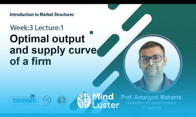 Lec 9 Optimal output and supply curve of a firm