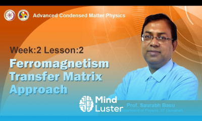 Ferromagnetism transfer matrix approach