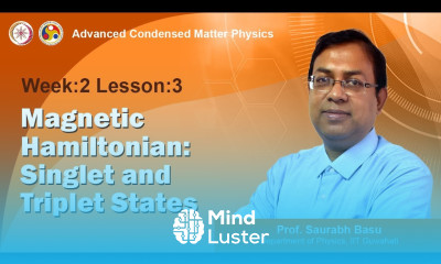 Magnetic Hamiltonian Singlet and triplet states