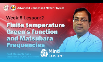 Finite temperature Green s function Matsubara frequencies