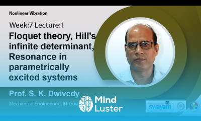 Lect 19 Floquet theory Hill s infinite determinant Resonance in parametrically excited systems