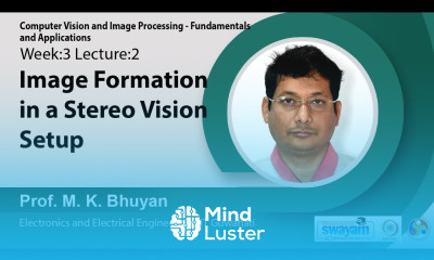 Lec 8 Image Formation in a Stereo Vision Setup