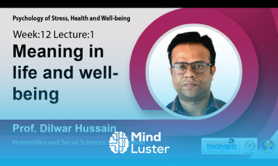 Lec 33 Meaning in life and well being