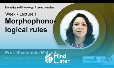 Lec 22 Morphophonological rules