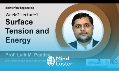 Lec 4 Surface Tension and Energy